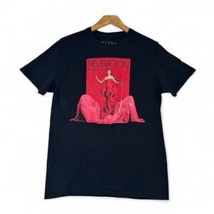 Selena Gomez Revelacion Graphic Short Sleeve Crewneck Black with Red Unisex